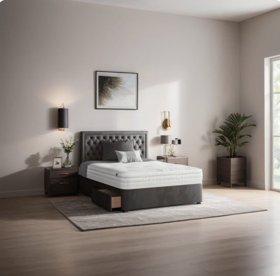 Bordé Chesterfield Divan – Grandeur Beds - British Luxury Bedroom Furniture