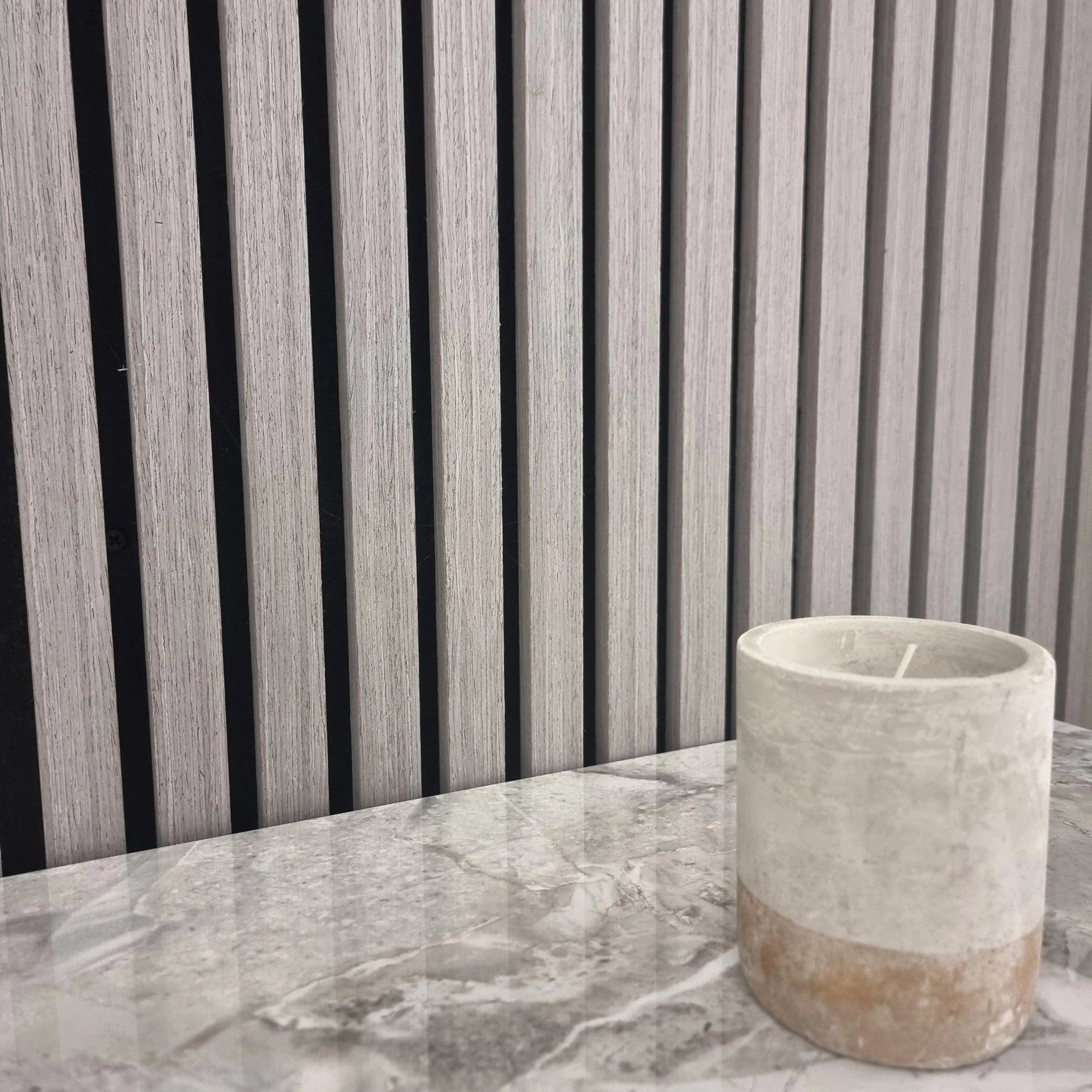 GRANDEUR® Acoustic Slatted Wall Panels 240 x 60cm - Ash Grey