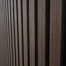 GRANDEUR® Acoustic Slatted Wall Panels 240 x 60cm - Walnut (Dark Oak)