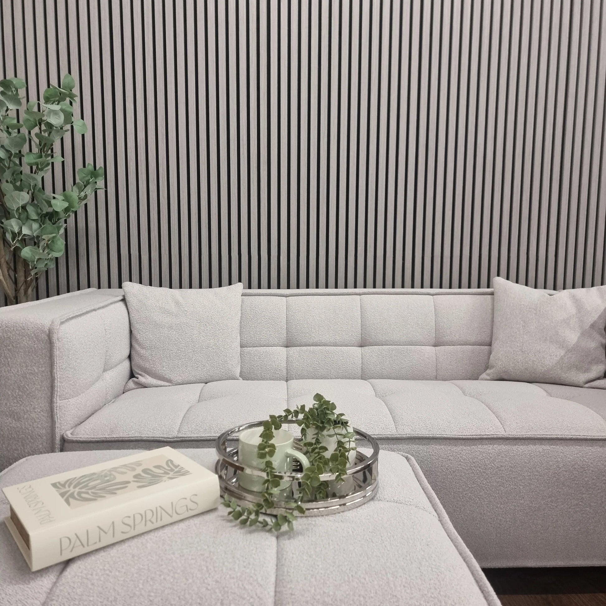 GRANDEUR® Acoustic Slatted Wall Panels 240 x 60cm - Ash Grey