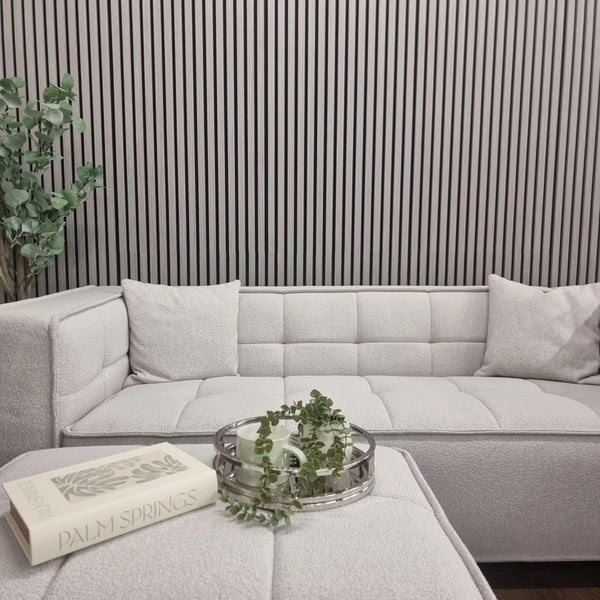 GRANDEUR® Acoustic Slatted Wall Panels 240 x 60cm - Ash Grey