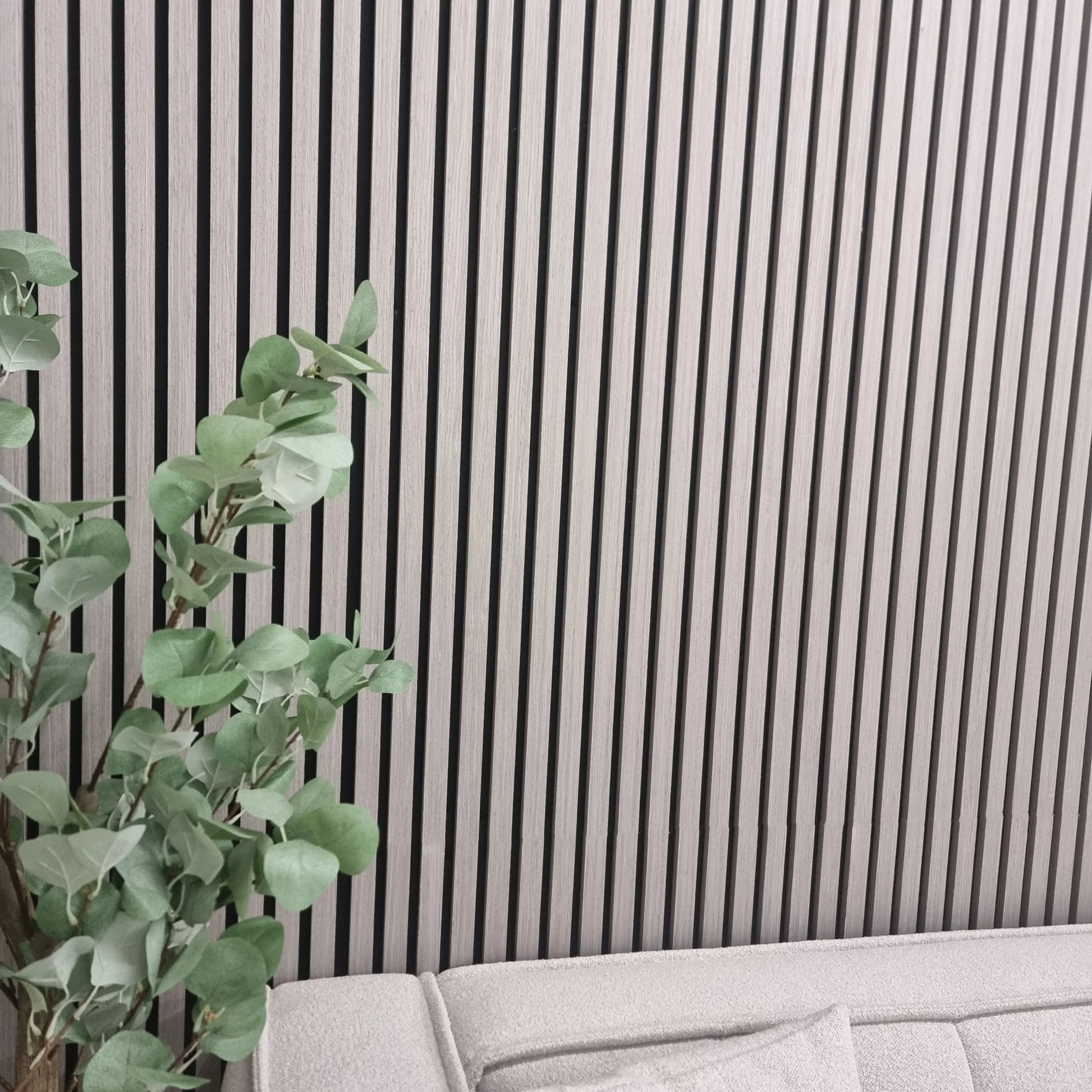 GRANDEUR® Acoustic Slatted Wall Panels 240 x 60cm - Ash Grey