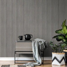 GRANDEUR® Acoustic Slatted Wall Panels 240 x 60cm - Ash Grey