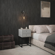 GRANDEUR® Acoustic Slatted Wall Panels 240 x 60cm - Charcoal Black