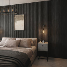 GRANDEUR® Acoustic Slatted Wall Panels 240 x 60cm - Charcoal Black