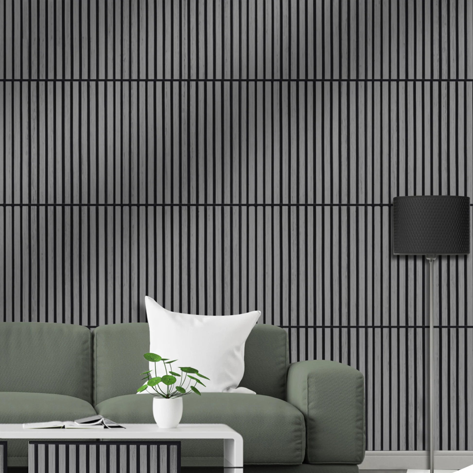 GRANDEUR® Acoustic Square Wall Panels 60 x 60cm (SET of 4) - Charcoal Black