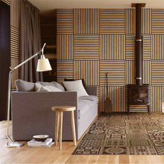 GRANDEUR® Acoustic Square Wall Panels 60 x 60cm (SET of 4) - Natural Oak