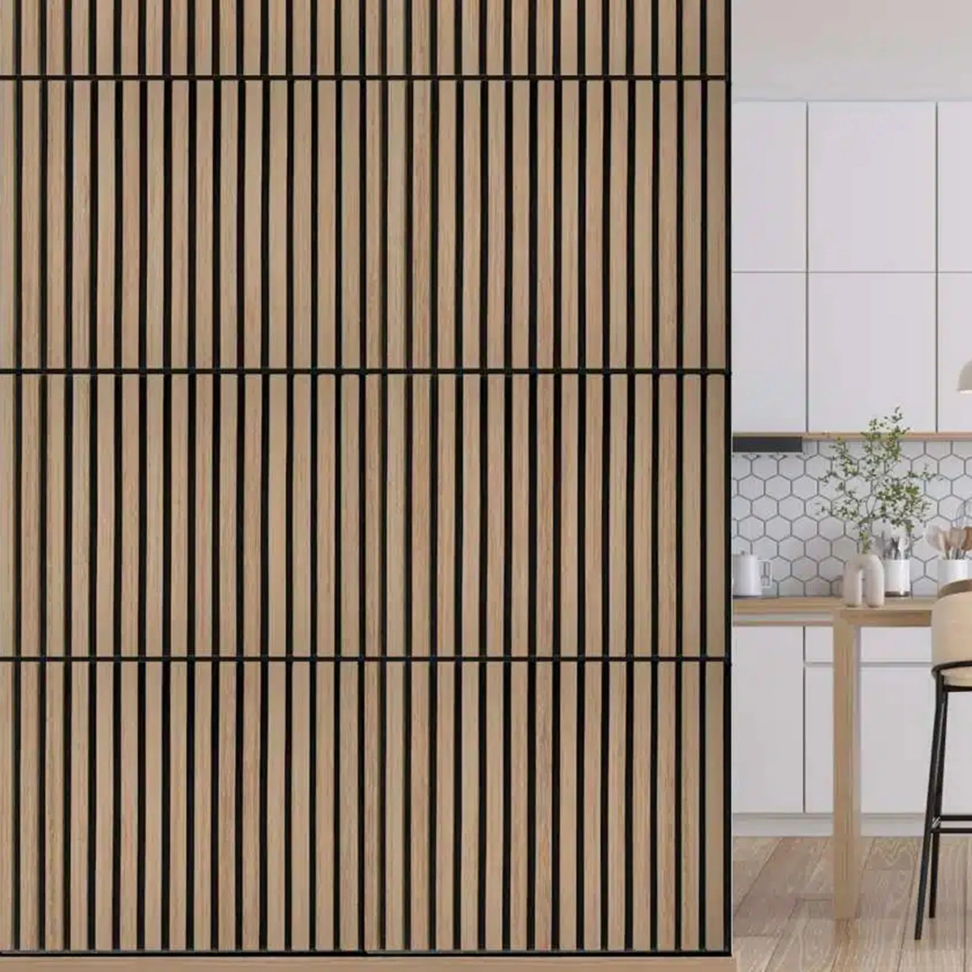 GRANDEUR® Acoustic Square Wall Panels 60 x 60cm (SET of 4) - Natural Oak