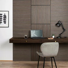 GRANDEUR® Acoustic Square Wall Panels 60 x 60cm (SET of 4) - Walnut (Dark Oak)