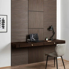 GRANDEUR® Acoustic Square Wall Panels 60 x 60cm (SET of 4) - Walnut (Dark Oak)