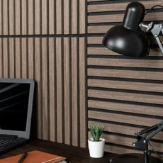 GRANDEUR® Acoustic Square Wall Panels 60 x 60cm (SET of 4) - Walnut (Dark Oak)