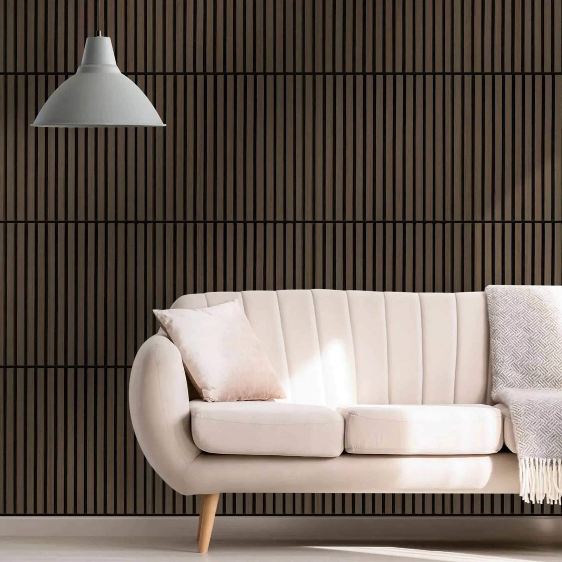 GRANDEUR® Acoustic Square Wall Panels 60 x 60cm (SET of 4) - Walnut (Dark Oak)