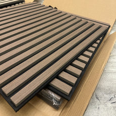 GRANDEUR® Acoustic Square Wall Panels 60 x 60cm (SET of 4) - Walnut (Dark Oak)