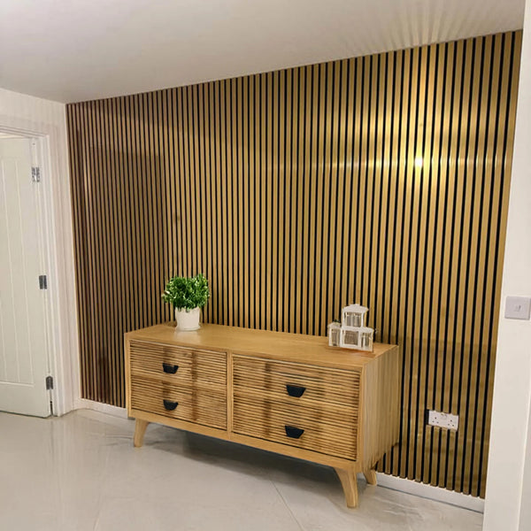 GRANDEUR® Acoustic Slatted Wall Panels 240 x 60cm - Gold Metallic