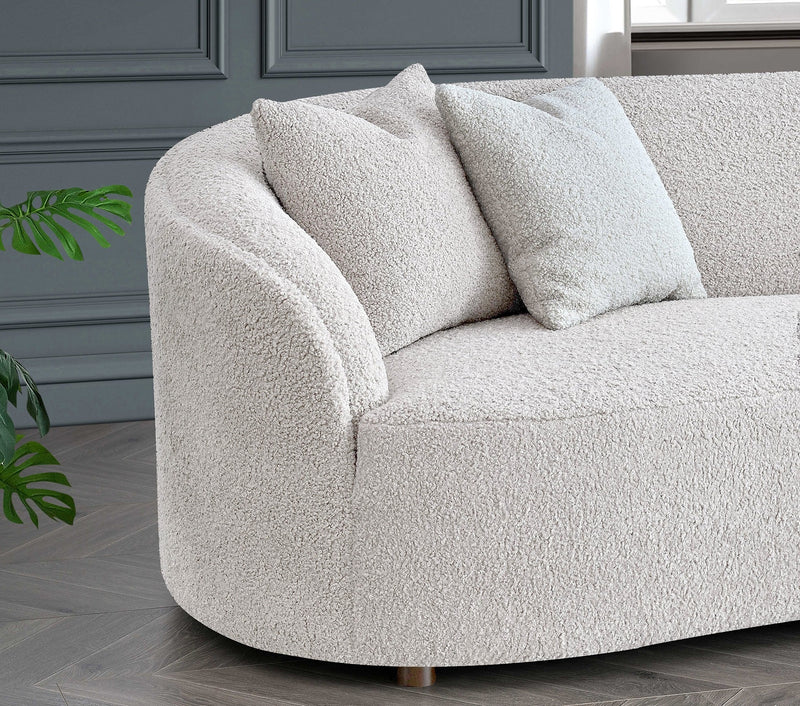Nolita 3 Seater Bouclé Sofa with Swivel Chair - Latte