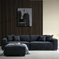 Dakota 4-Seater Sofa with Chaise – Midnight Black Bouclé