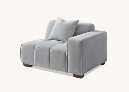 Leonard Left Hand Corner Sofa – Cloudy Grey Bouclé Fabric