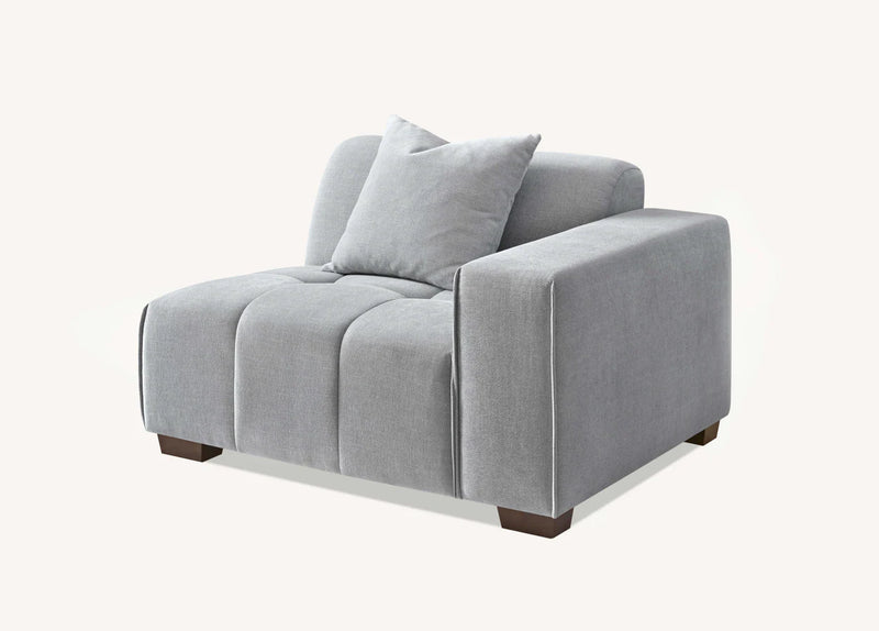 Leonard Left Hand Corner Sofa – Cloudy Grey Bouclé Fabric