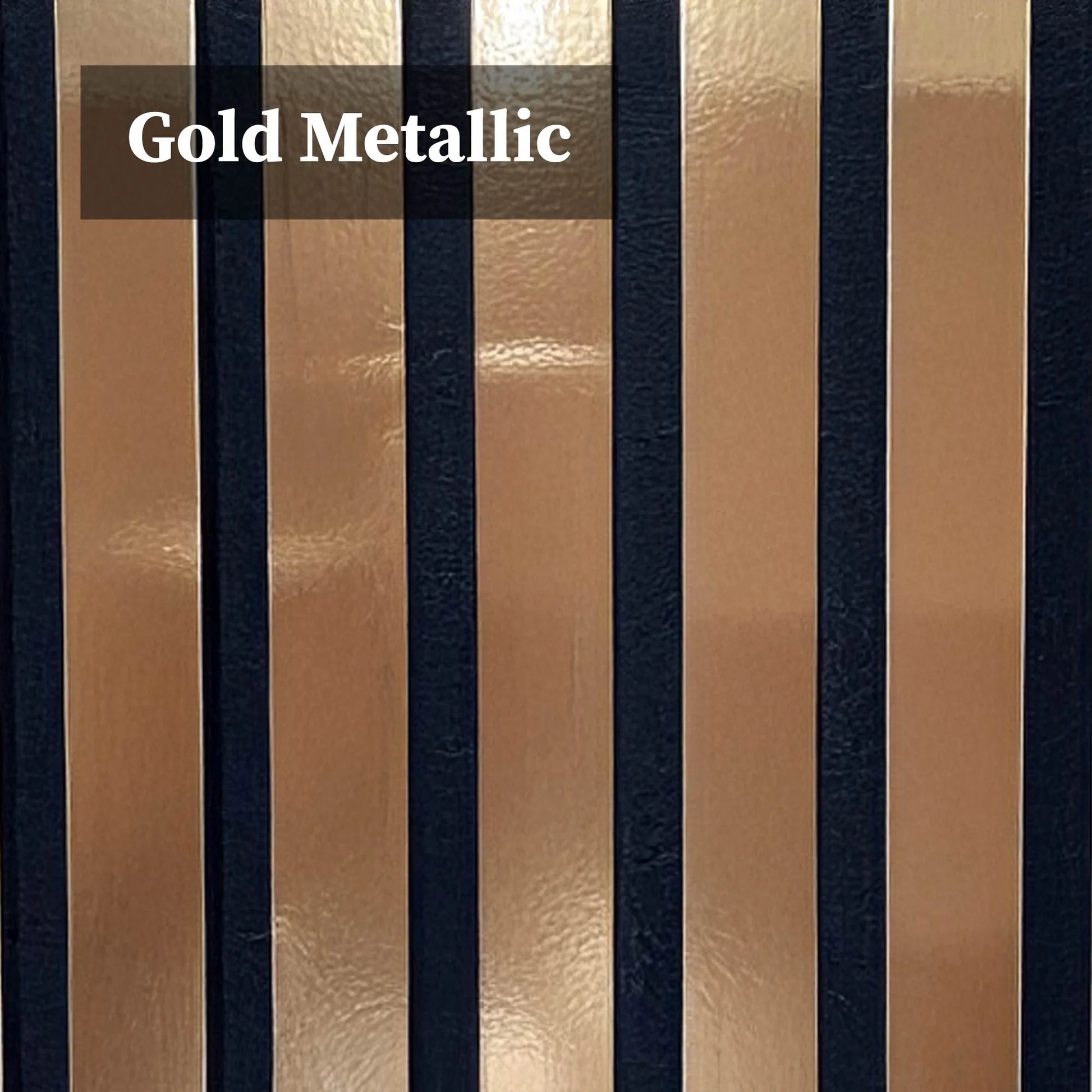 GRANDEUR® Acoustic Slatted Wall Panels 240 x 60cm - Gold Metallic