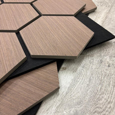 GRANDEUR® Acoustic Hexagon Wall Panel 70 x 60cm - Ash Grey