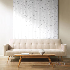GRANDEUR® Acoustic Slatted Wall Panels 240 x 60cm - White Marble