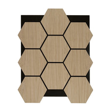 GRANDEUR® Acoustic Hexagon Wall Panel 70 x 60cm - Natural Oak