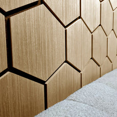 GRANDEUR® Acoustic Hexagon Wall Panel 70 x 60cm - Natural Oak