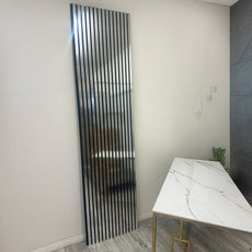 GRANDEUR®  Acoustic Slatted Wall Panels 240 x 60cm - Chrome Metallic