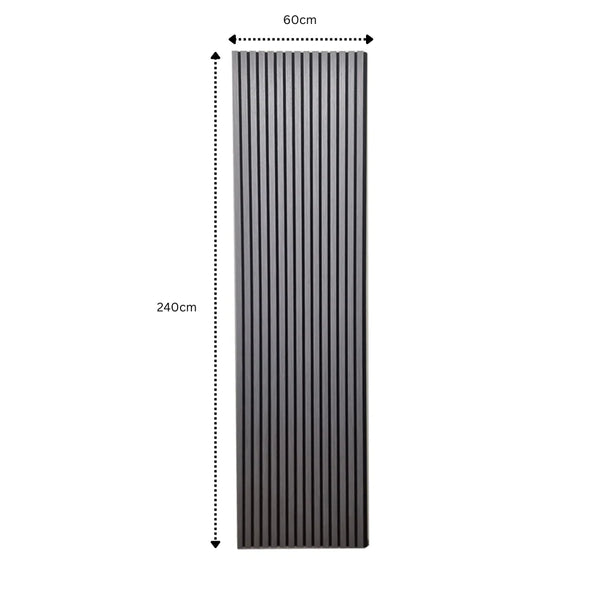 GRANDEUR® Acoustic Slatted Wall Panels 240 x 60cm - Ash Grey