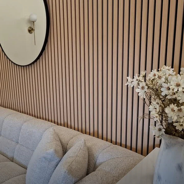 GRANDEUR® Acoustic Slatted Wall Panels 240 x 60cm - Light Oak