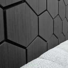 GRANDEUR® Acoustic Hexagon Wall Panel 70 x 60cm - Charcoal Black