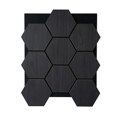 GRANDEUR® Acoustic Hexagon Wall Panel 70 x 60cm - Charcoal Black
