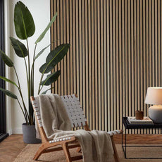 GRANDEUR® Acoustic Slatted Wall Panels 240 x 60cm - Natural Oak