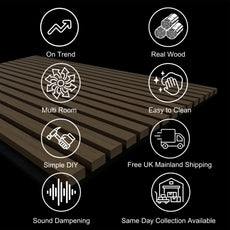 GRANDEUR® Acoustic Square Wall Panels 60 x 60cm (SET of 4) - Natural Oak