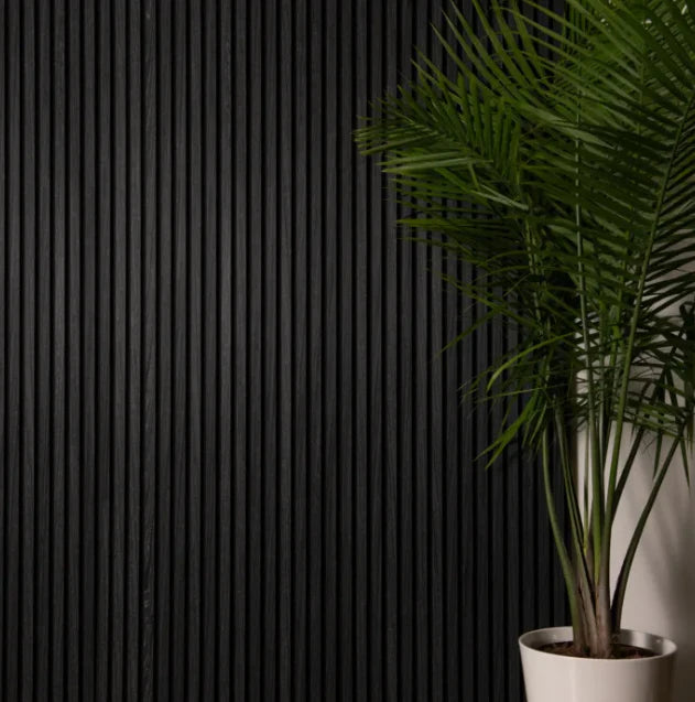 GRANDEUR® Acoustic Slatted Wall Panels 240 x 60cm - Charcoal Black