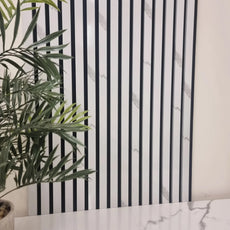 GRANDEUR® Acoustic Slatted Wall Panels 240 x 60cm - White Marble