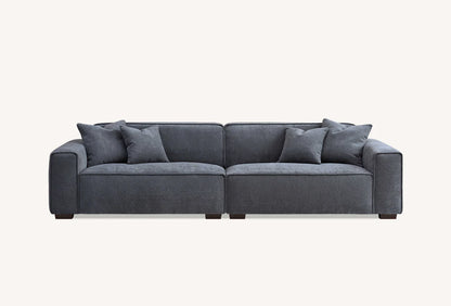 Dakota 4-Seater Sofa with Chaise – Charcoal Grey Bouclé