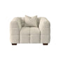 Tribeca Sofa Collection in Oatmeal Beige Bouclé – 3/4 Seater Sofa, Armchair & Footstool