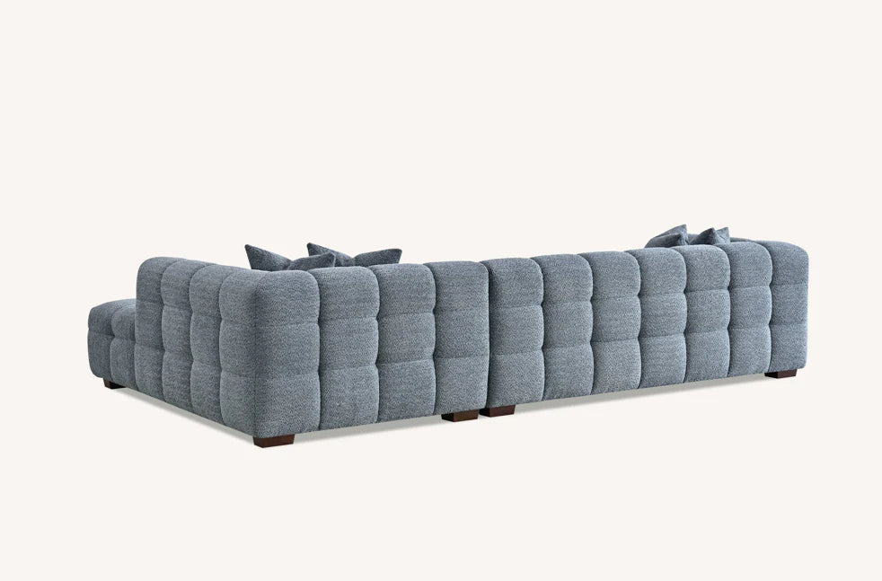 Tribeca Right Hand Corner Sofa – Iron Grey Bouclé Fabric