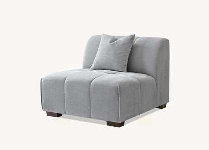 Leonard Left Hand Corner Sofa – Cloudy Grey Bouclé Fabric