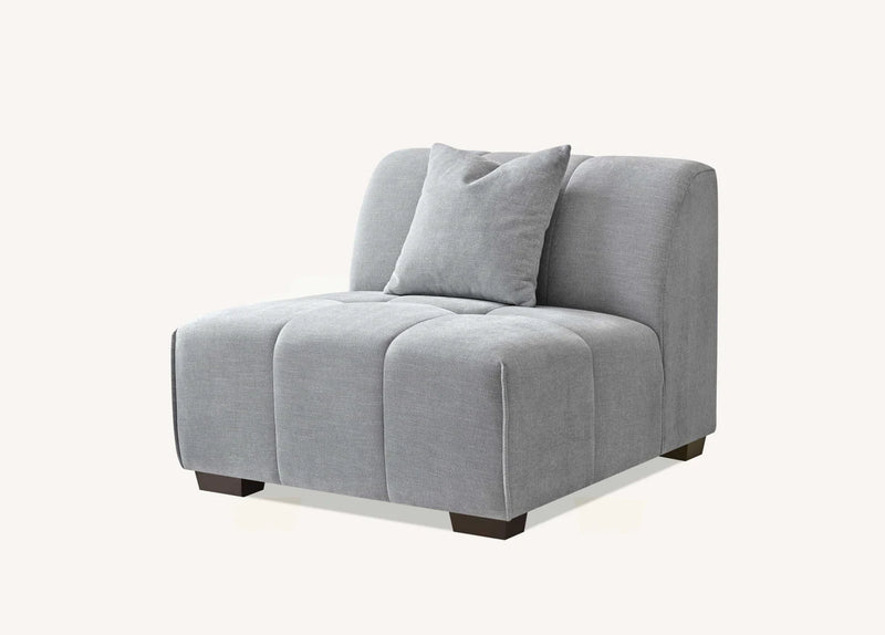 Leonard Left Hand Corner Sofa – Cloudy Grey Bouclé Fabric
