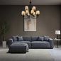 Dakota 4-Seater Sofa with Chaise – Charcoal Grey Bouclé