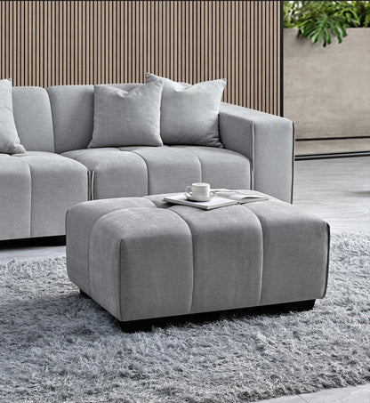 Leonard Left Hand Corner Sofa – Cloudy Grey Bouclé Fabric