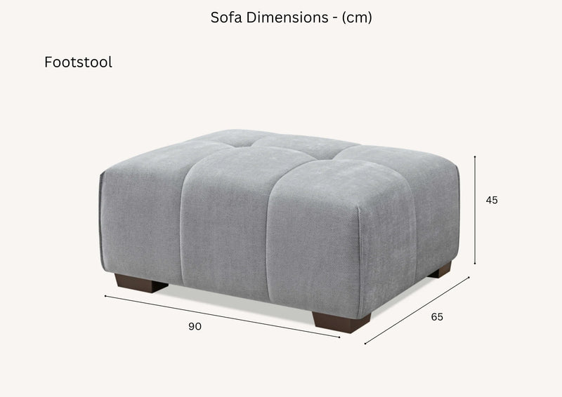 Leonard Left Hand Corner Sofa – Cloudy Grey Bouclé Fabric